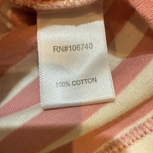 NorthStyle Pink & White Striped 3/4 Bell Sleeve Stretchy Top Women's Size 3X - Picture 5 of 7